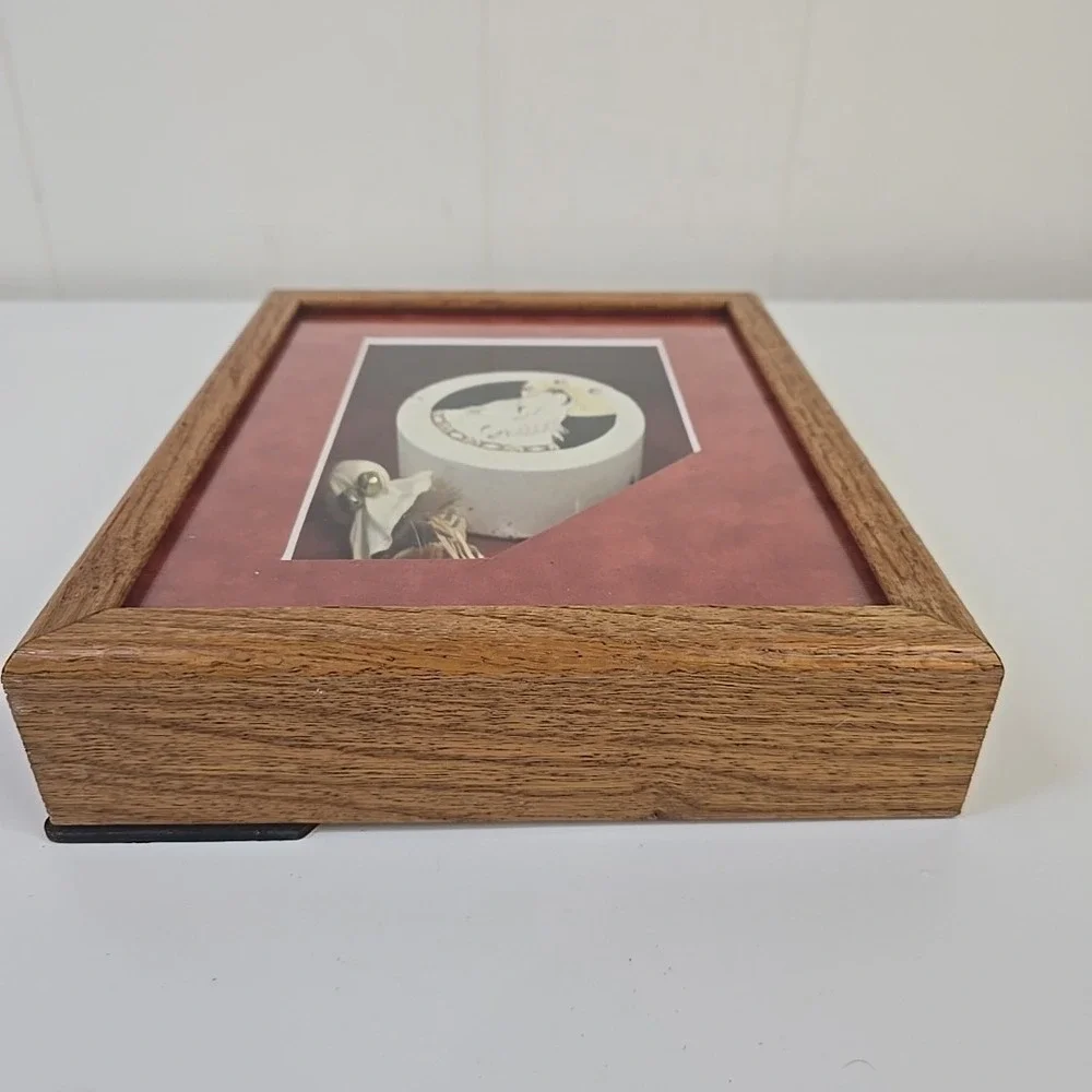 Native American Handcrafted Indian Drum‎ Shadow Box Vintage 90s